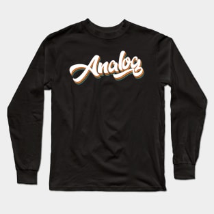 Analog Retro Aesthetic Design Long Sleeve T-Shirt